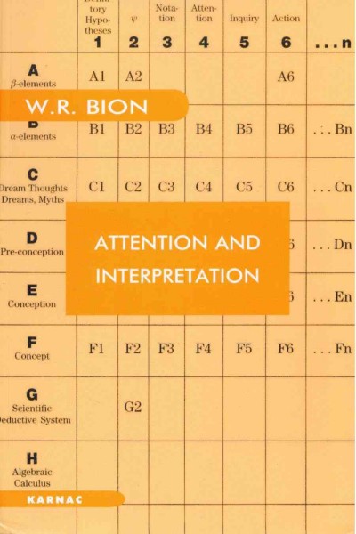 Attention and interpretation / W.R. Bion.